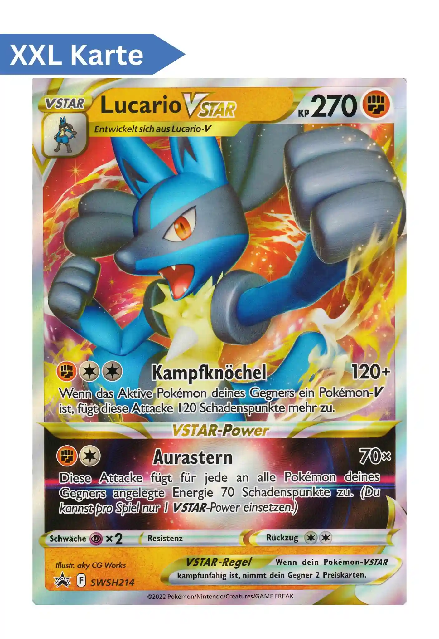 Lucario Vstar Swsh Xxl Pokemon Promo Karte In Deutsch