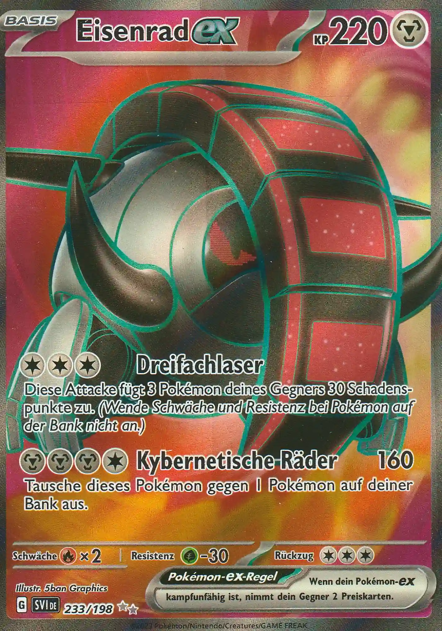 Pokemon Karte Eisenrad EX Aus Karmesin Und Purpur SVI 233