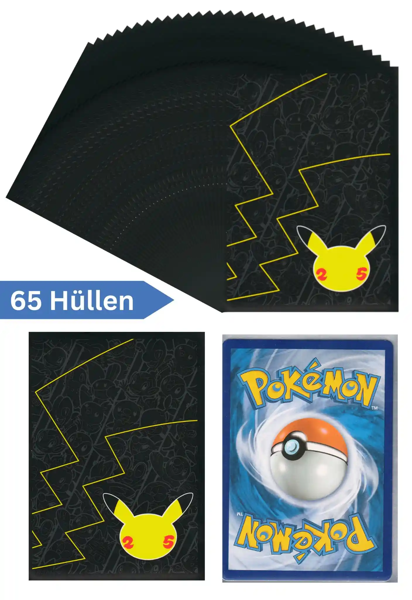 Pokémon Kartenhüllen aus einer Top Trainer Box