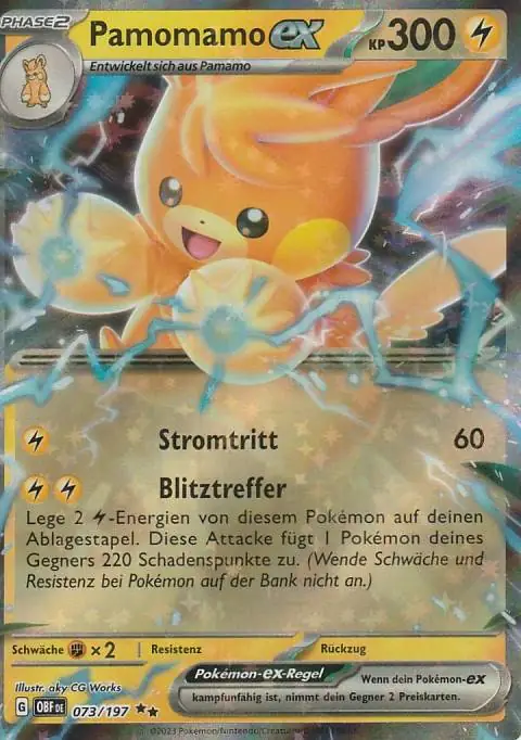 Pokemon karte aus dem Set Obsidianflammen