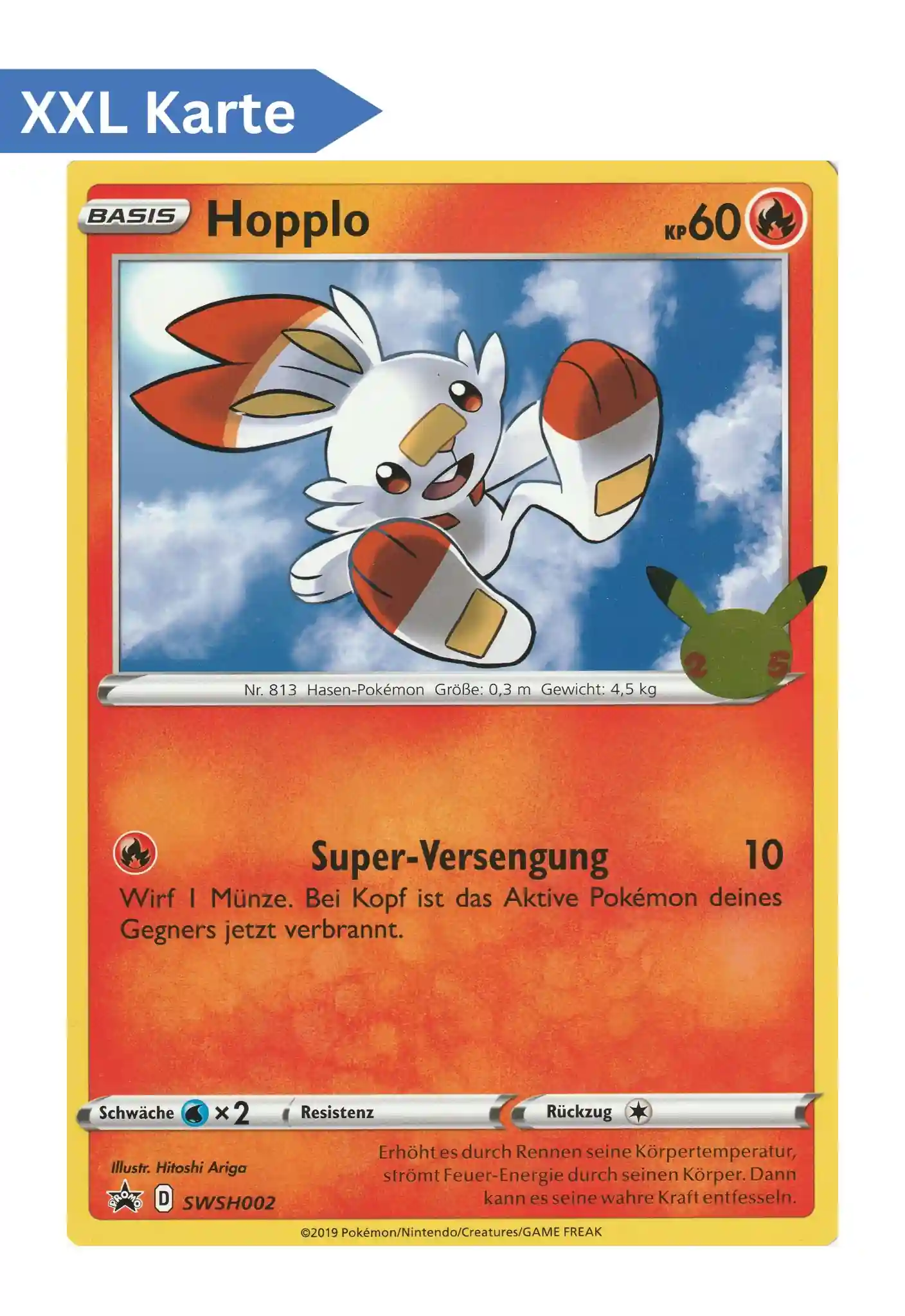 Hopplo (SWSH 002) – XXL Pokemon Promo Karte in Deutsch