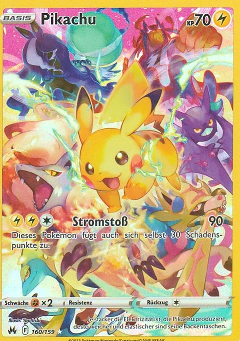 Pokemon Secret Rare Karte aus Zenit der Könige Freunde aus Pikachu