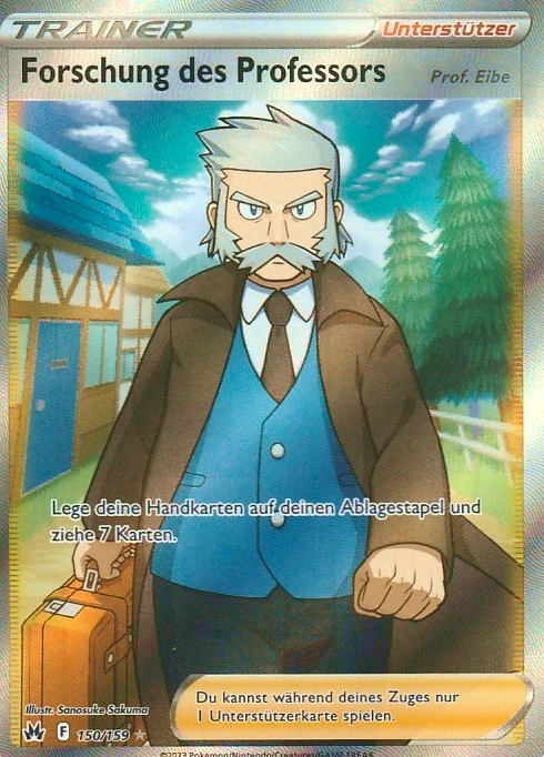 Pokemon Full Art Karte aus Zenit der Könige Forschung des Professors