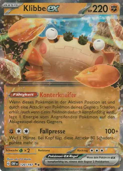 Pokemon karte aus dem Set Obsidianflammen