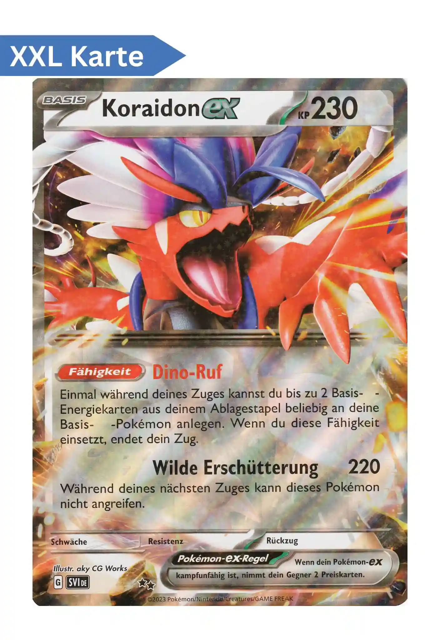 Koraidon EX (SVI) – XXL Pokemon Promo Karte in Deutsch