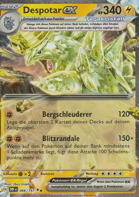 Pokemon karte aus dem Set Obsidianflammen