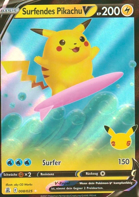 pokemon karte sufendes pikachu v