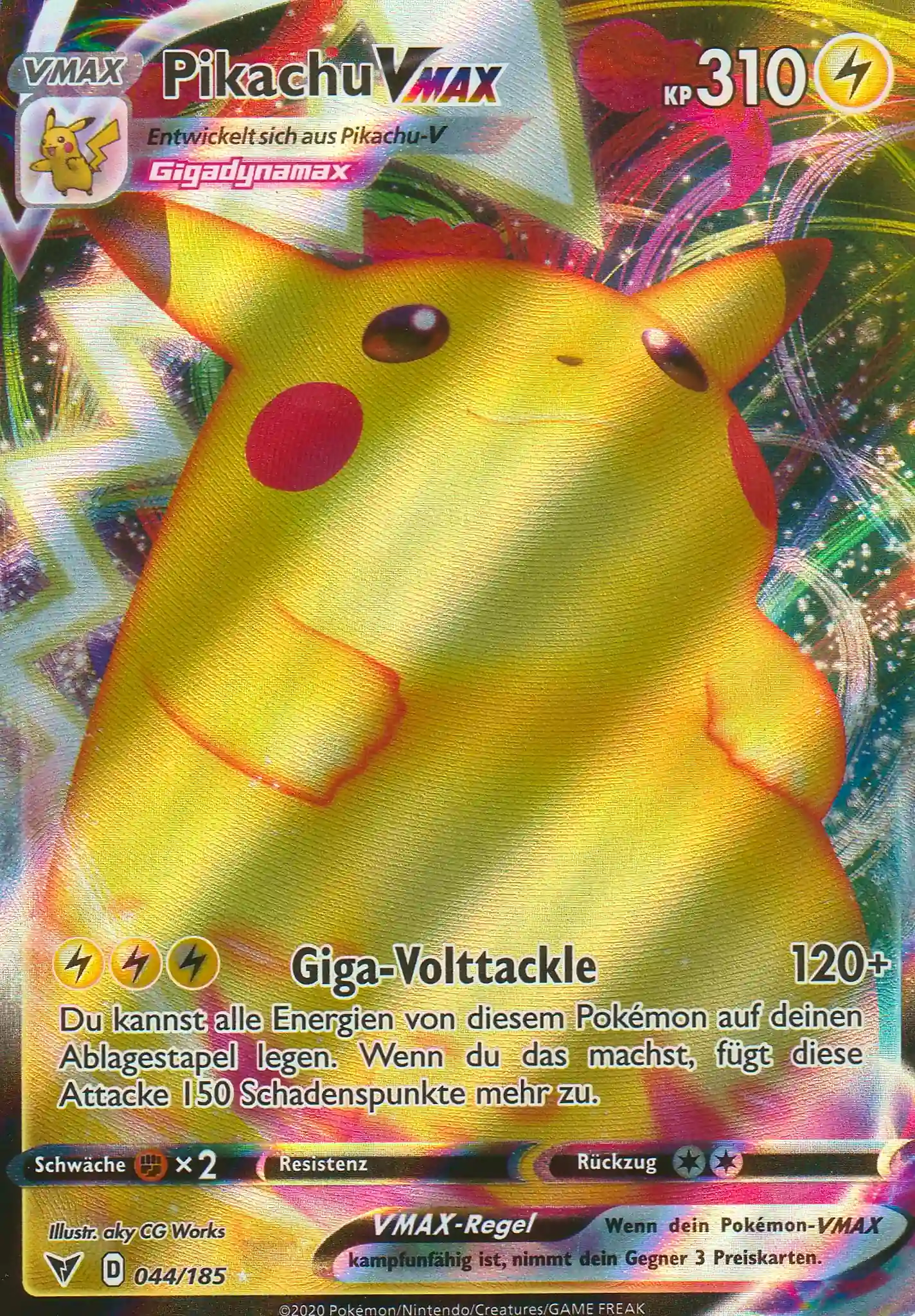 Pokemon Einzelkarte aus dem Set Farbenschock