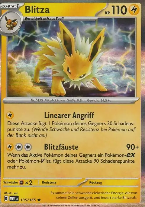 Pokemon Karte aus dem Set 151