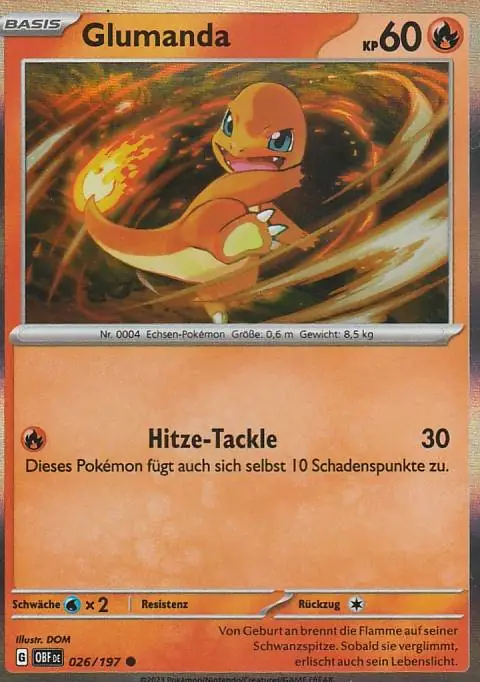 Pokemon karte aus dem Set Obsidianflammen