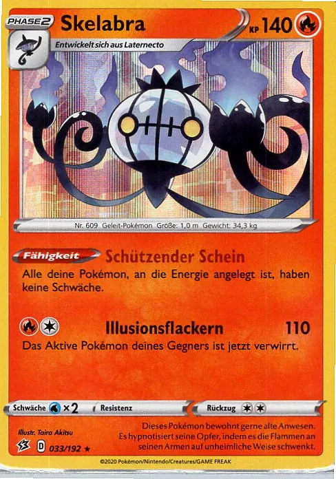 Skelabra (RCL 033) – Pokemon Holo Karte aus Clash der Rebellen Deutsch