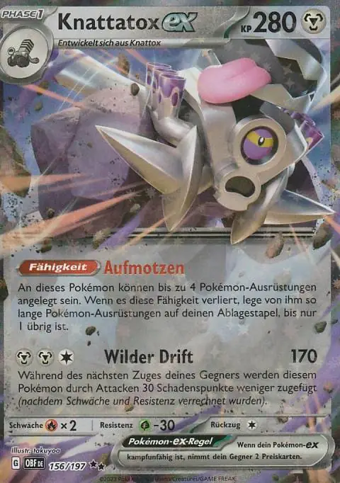 Pokemon karte aus dem Set Obsidianflammen