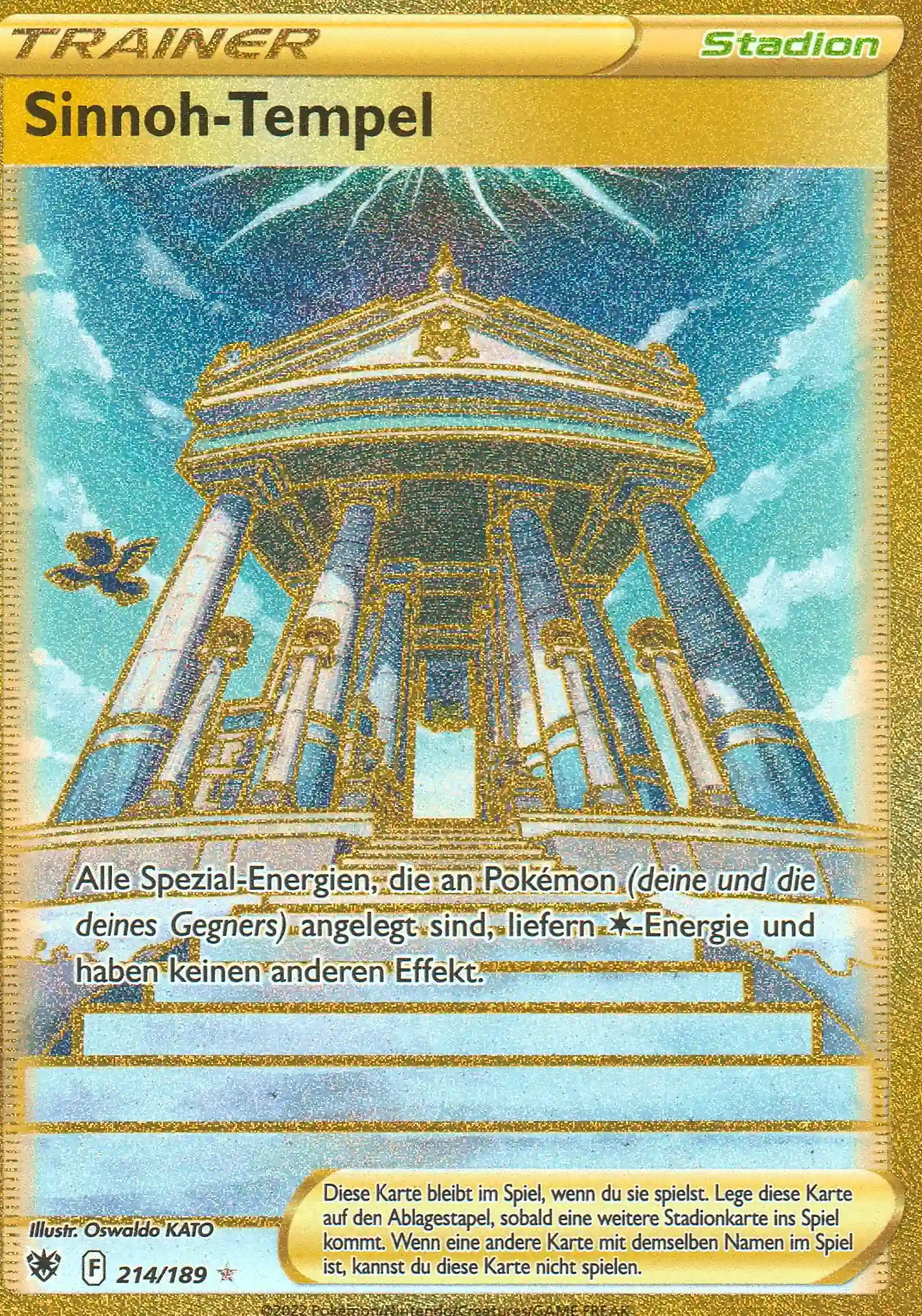 Sinnoh-Tempel (ASR 214) – Gold Karte aus Astralglanz Deutsch