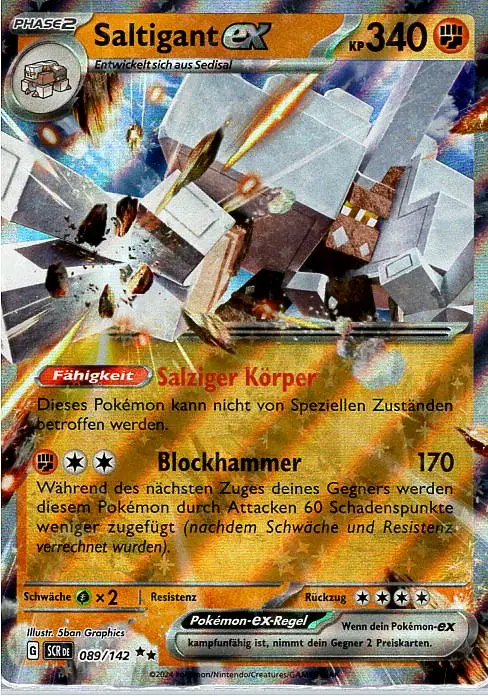 Saltigant EX (SCR 089) – Pokémon Karte aus Stellarkrone in Deutsch