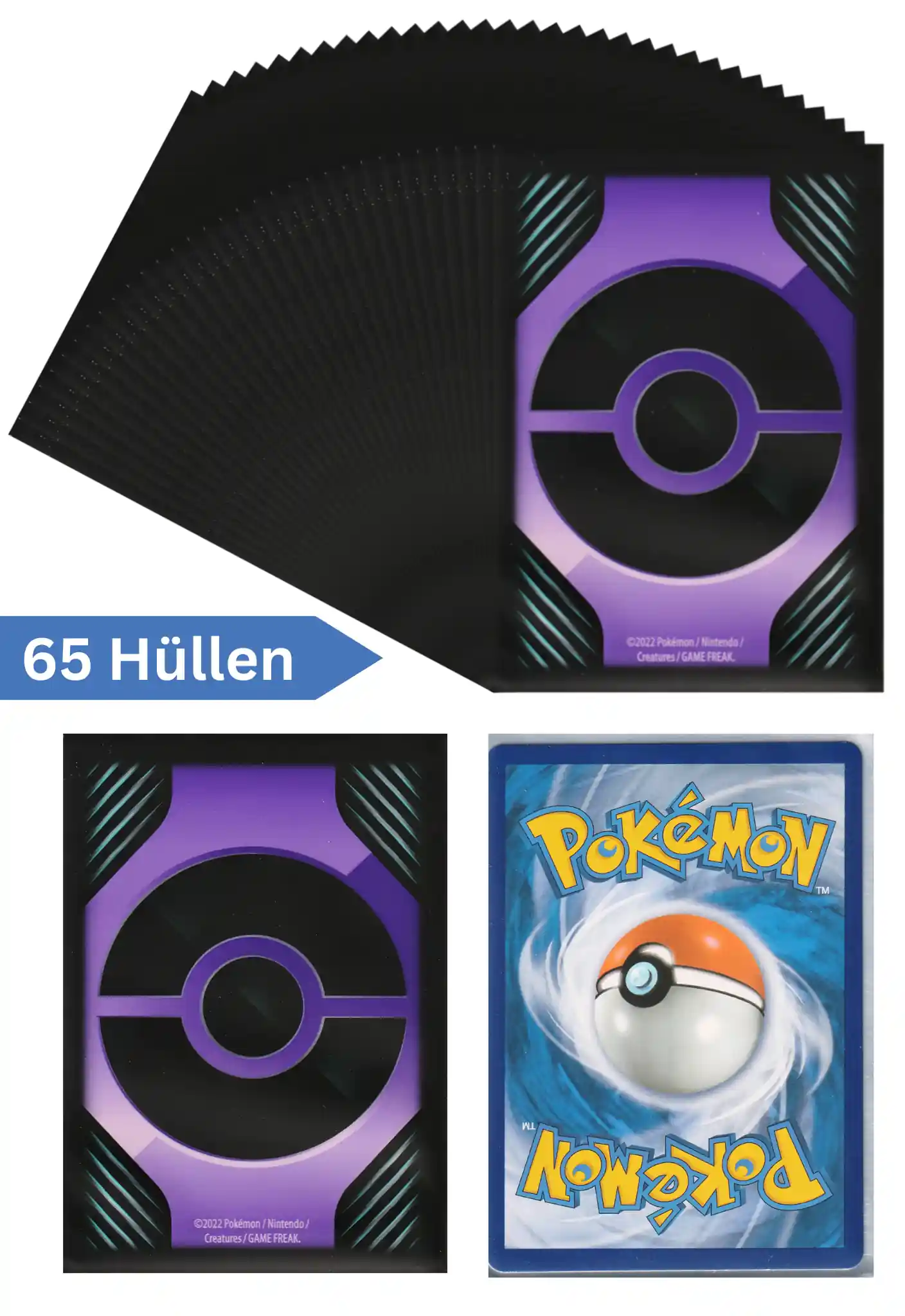 Pokemon Karten Schutzhüllen 65 Stück (Trainer Toolkit 2022)