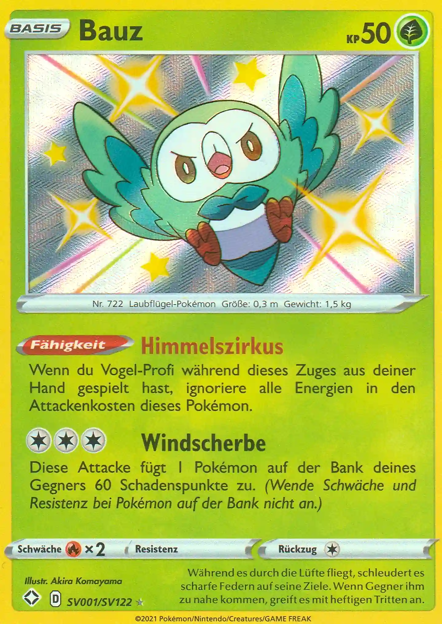 Pokemon Einzelkarte aus dem Set Glänzendes Schicksal