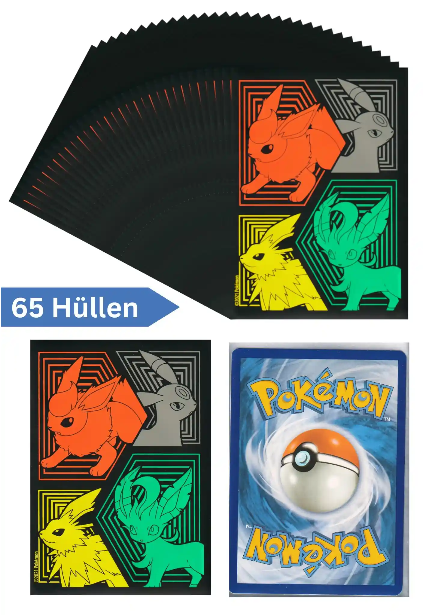 Pokémon Kartenhüllen aus einer Top Trainer Box