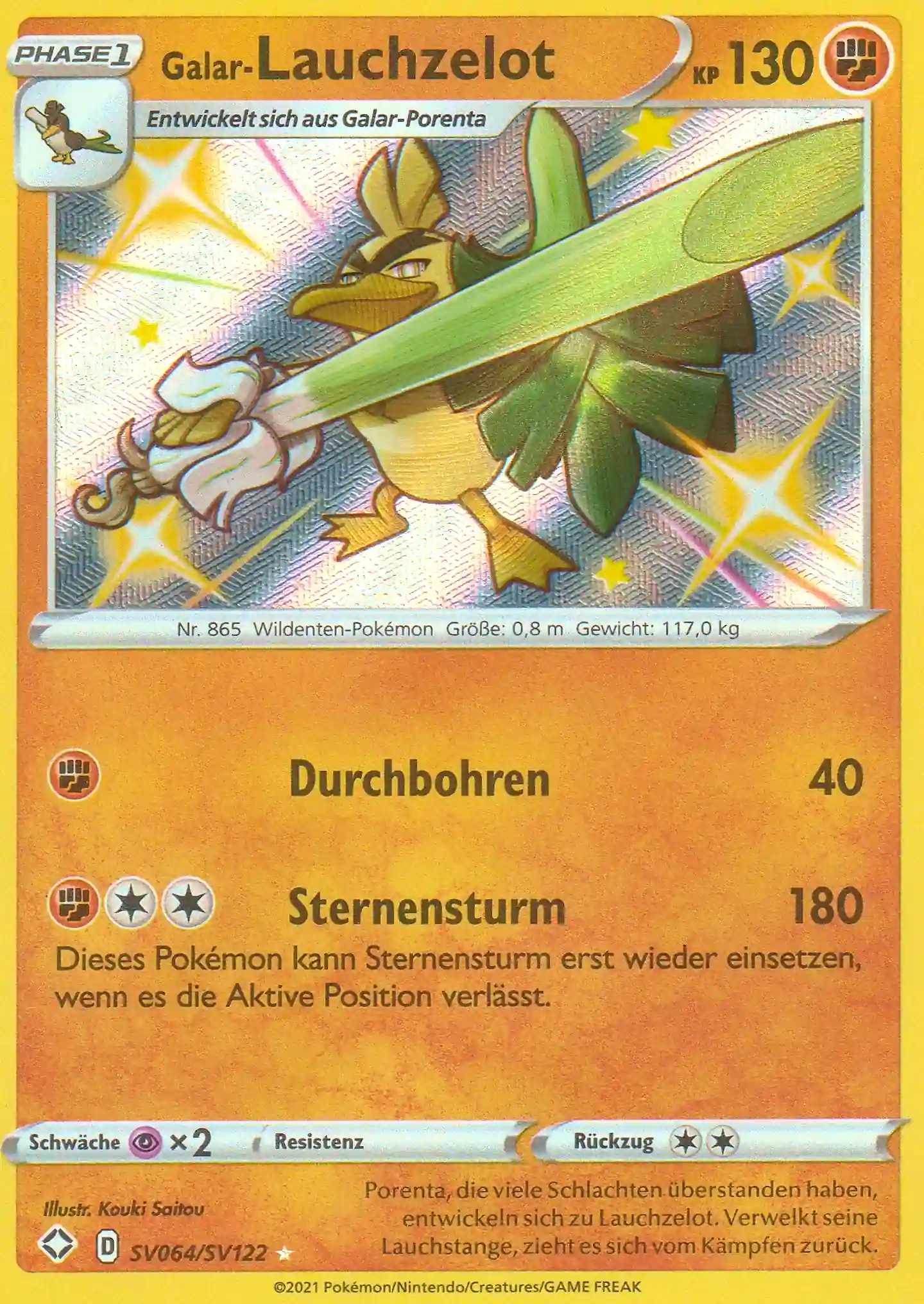 Pokemon Einzelkarte aus dem Set Glänzendes Schicksal