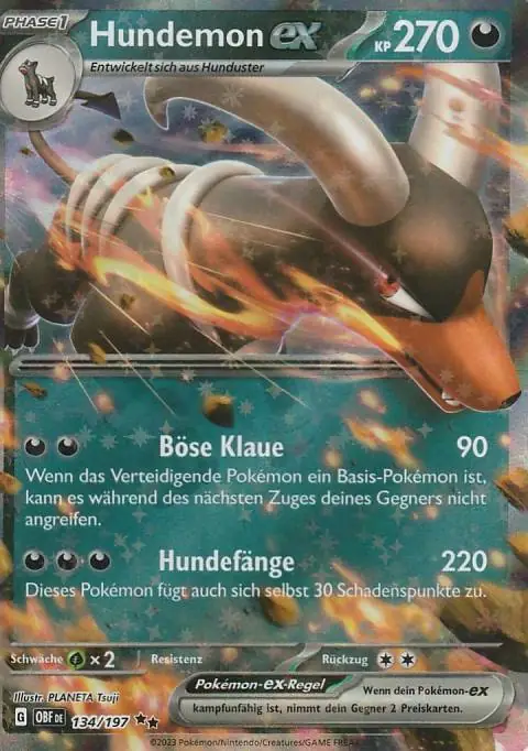 Pokemon karte aus dem Set Obsidianflammen