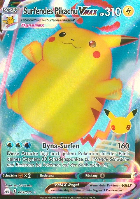 pokemon karte surfendes pikachu vmax