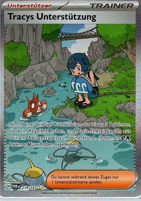 Tracys Unterstützung (TWM 219) – Pokemon Special Illustration Karte aus Maskerade im Zwielicht Deutsch