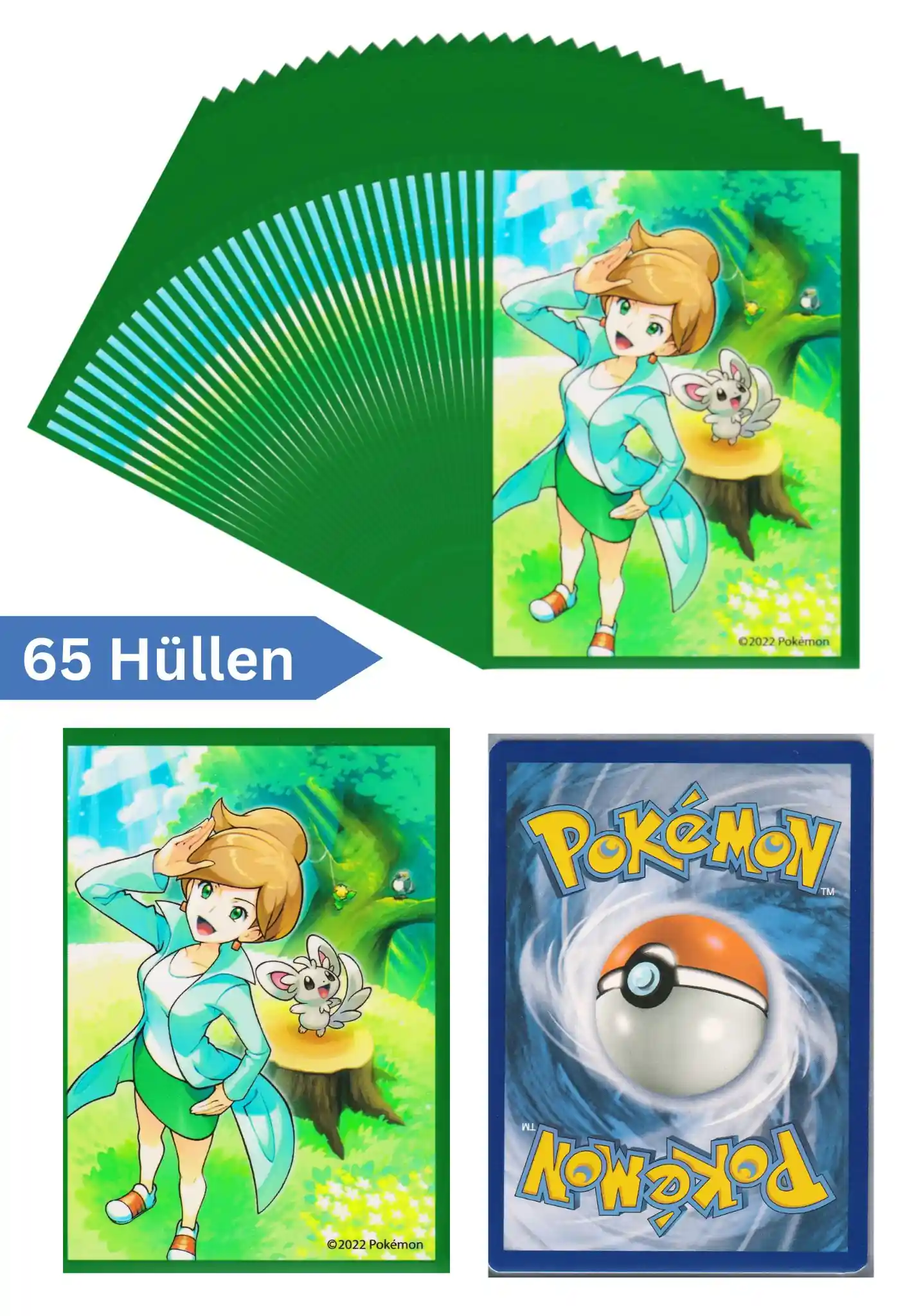 Pokemon Karten Schutzhüllen 65 Stück (Professor Esche Kollektion)