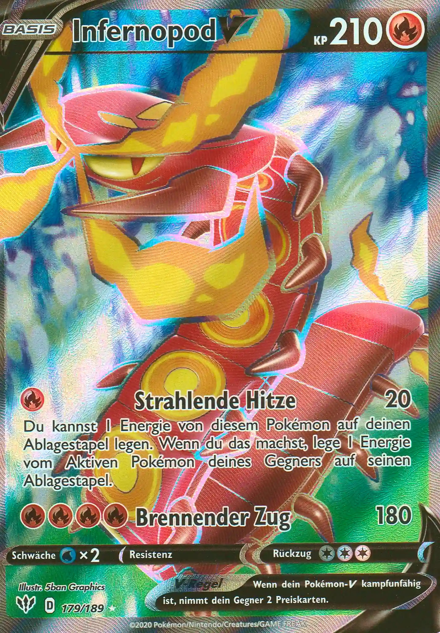 Pokemon Einzelkarte aus dem Set Flammende Finsternis