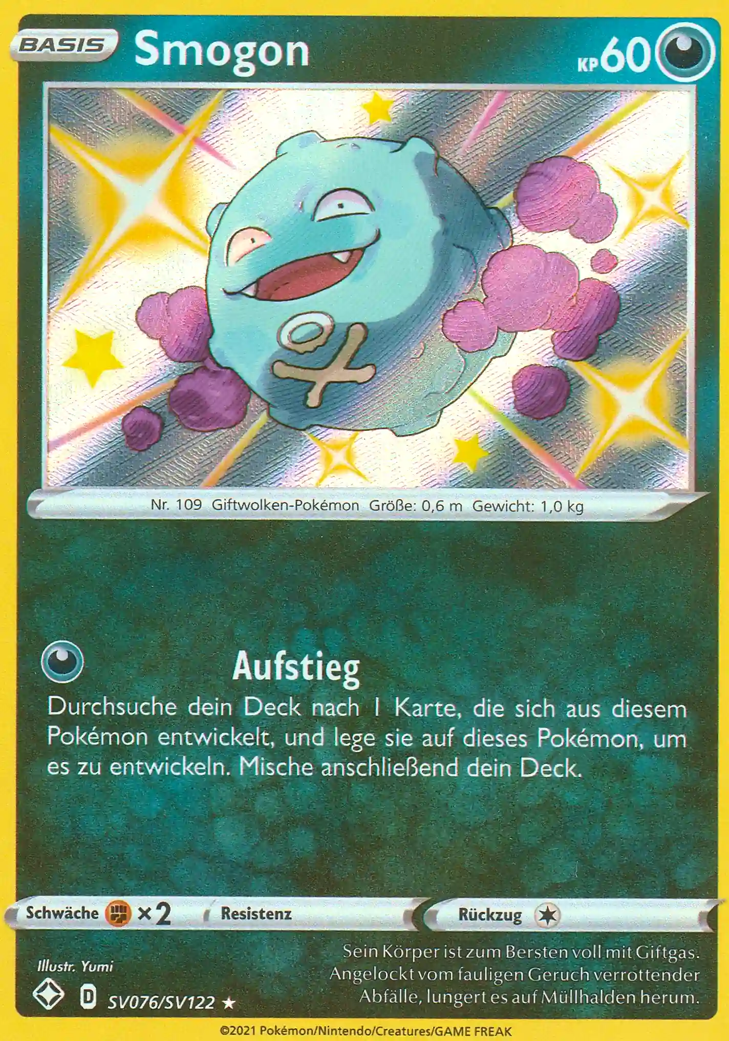 Pokemon Einzelkarte aus dem Set Glänzendes Schicksal