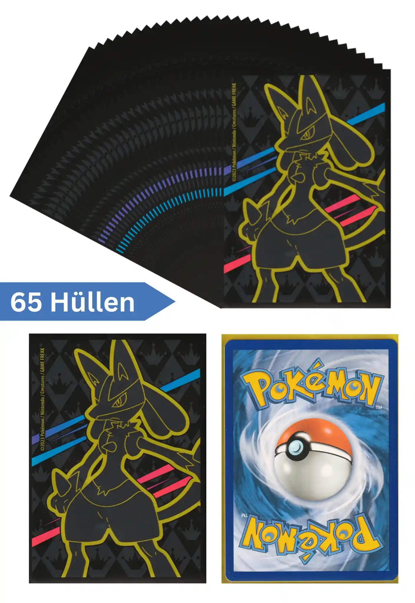 Pokemon Karten Schutzhüllen 65 Stück (Top Trainer Box Zenit der Könige