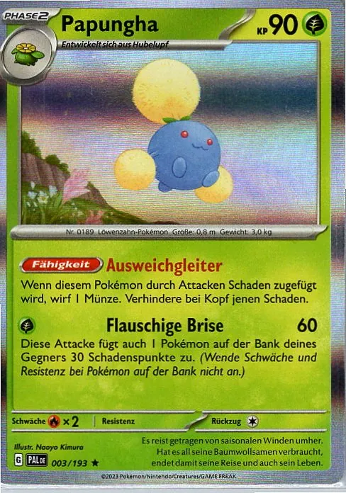 Papungha (PAL 003) – Pokemon Holo Karte aus Entwicklungen in Paldea Deutsch