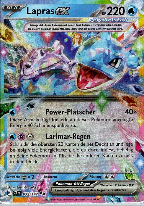 Lapras EX (SCR 032) – Pokémon Karte aus Stellarkrone in Deutsch