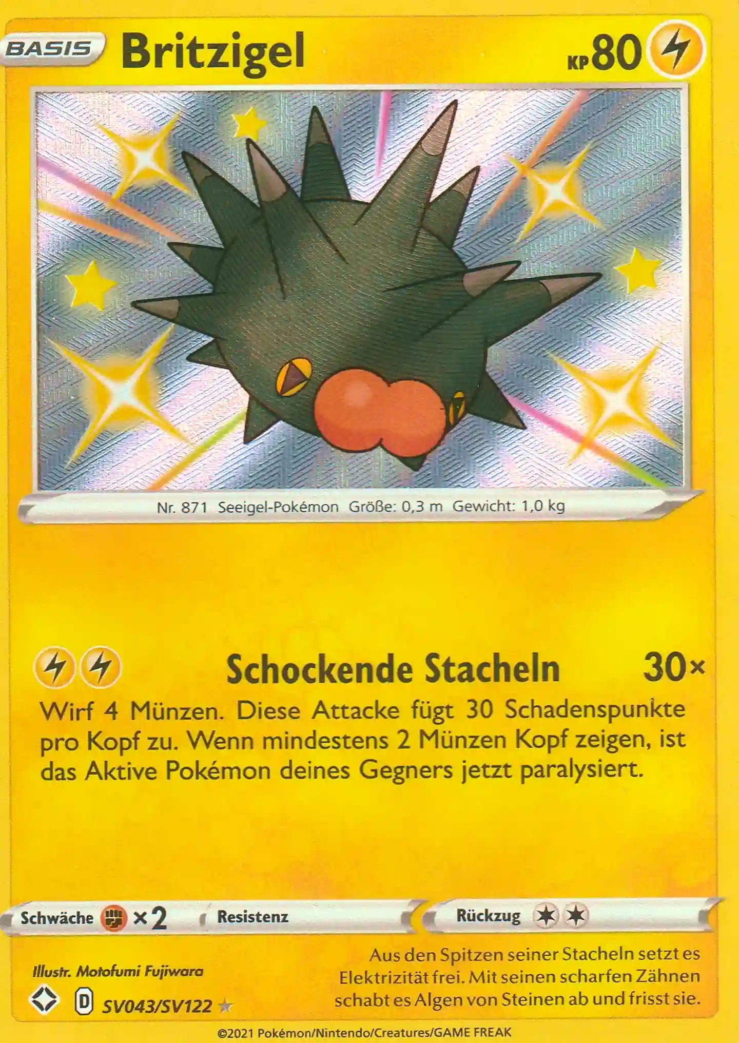 Pokemon Einzelkarte aus dem Set Glänzendes Schicksal