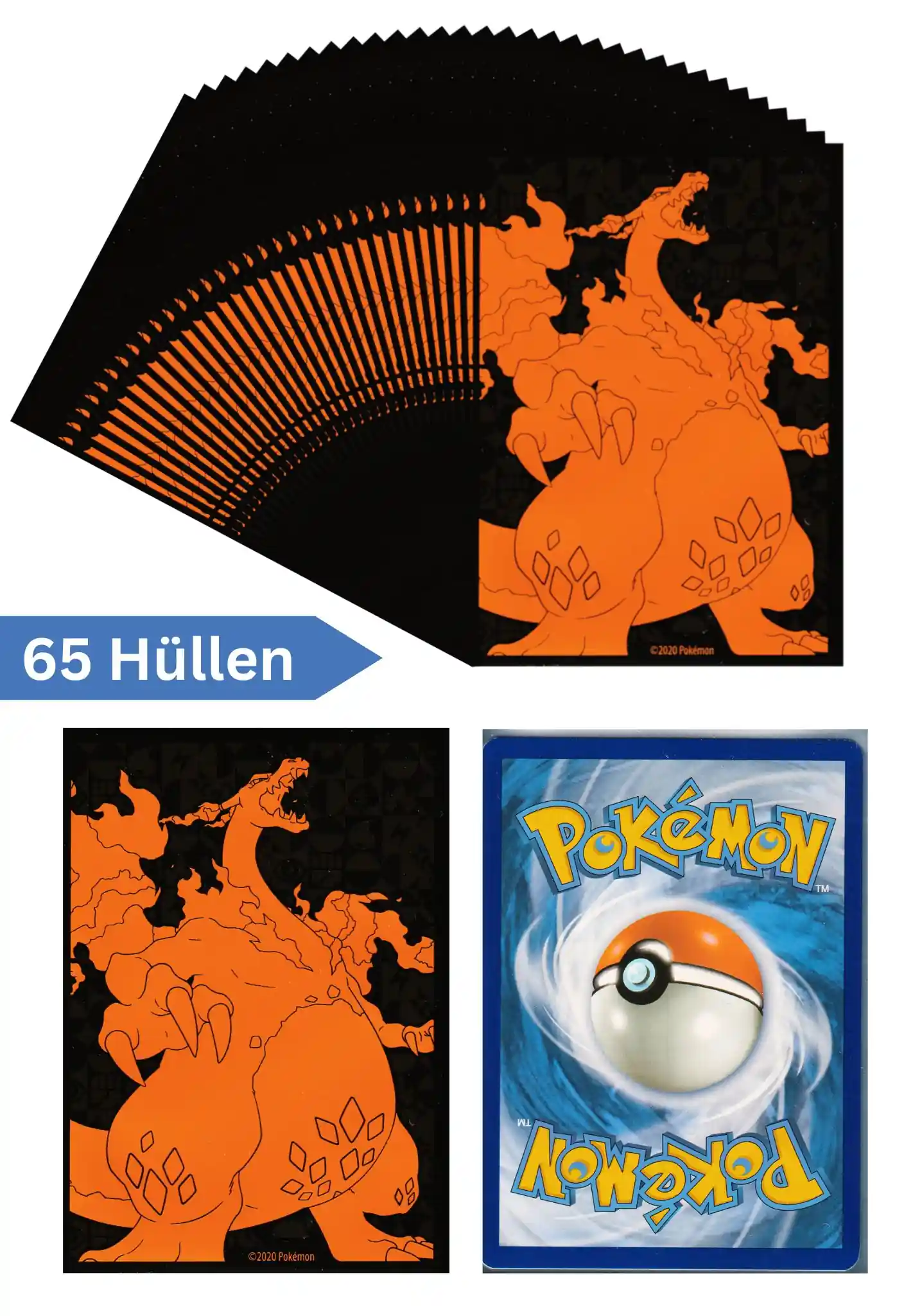 Pokemon Karten Schutzhüllen 65 Stück (Top Trainer Box Weg des Champs)