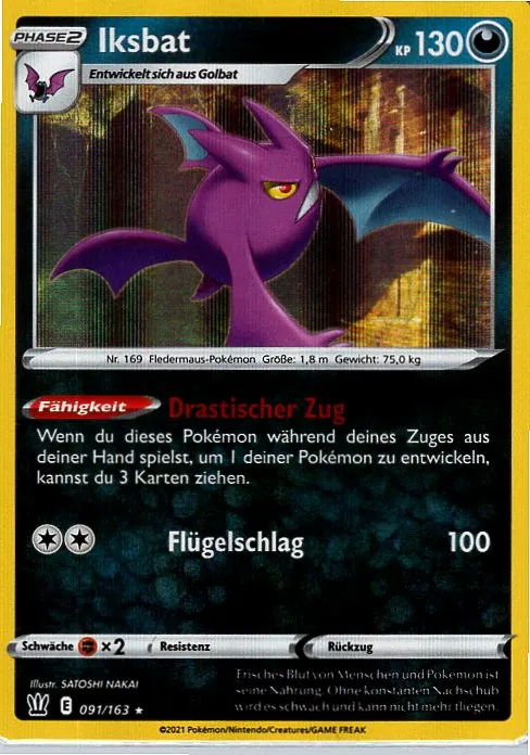 Iksbat (BST 091) – Pokemon Holo Karte aus Kampfstile Deutsch