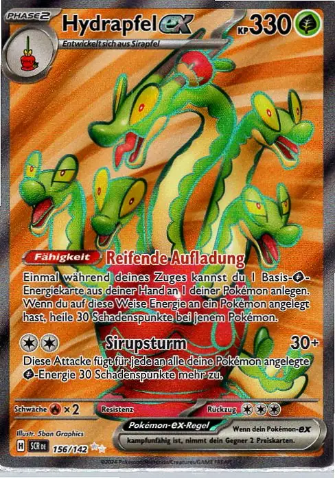 Hydrapfel EX (SCR 156) – Pokémon Full Art Karte aus Stellarkrone in Deutsch