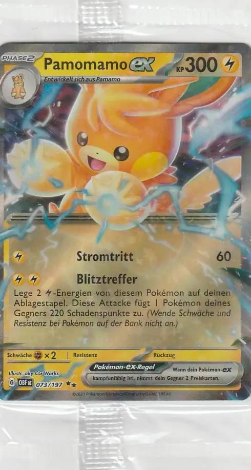 Pokemon karte aus dem Set Obsidianflammen