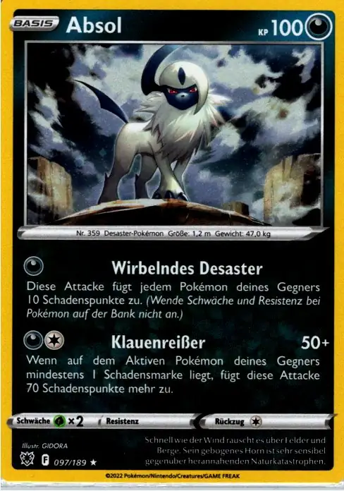 Absol (ASR 097) – Pokémon Promo Holo Karte aus Astralglanz in Deutsch