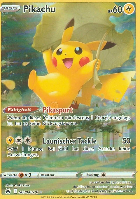 Pokemon Illustration Rare Karte aus Zenit der Könige Pikachu