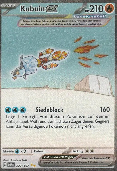 Pokemon karte aus dem Set Obsidianflammen