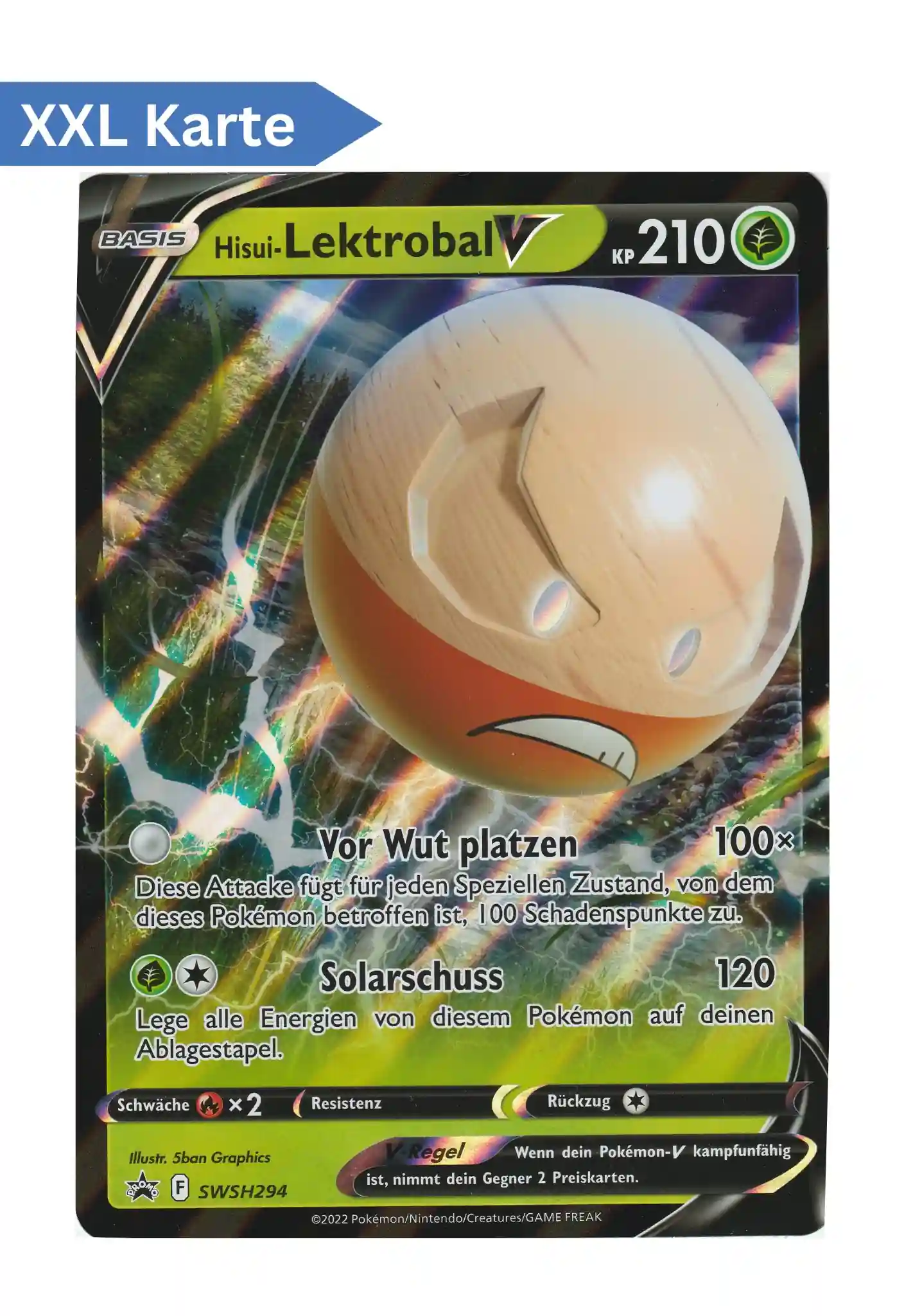 Hisui-Lektrobal V (SWSH 294) – XXL Pokemon Promo Karte in Deutsch