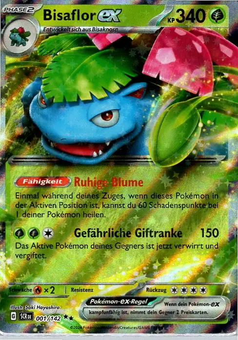 Bisaflor EX (SCR 001) – Pokémon Ex Karte aus Stellarkrone in Deutsch