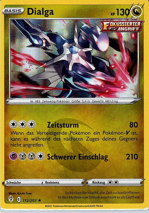 Dialga (EVS 112) – Pokemon Holo Karte aus Drachenwandel Deutsch