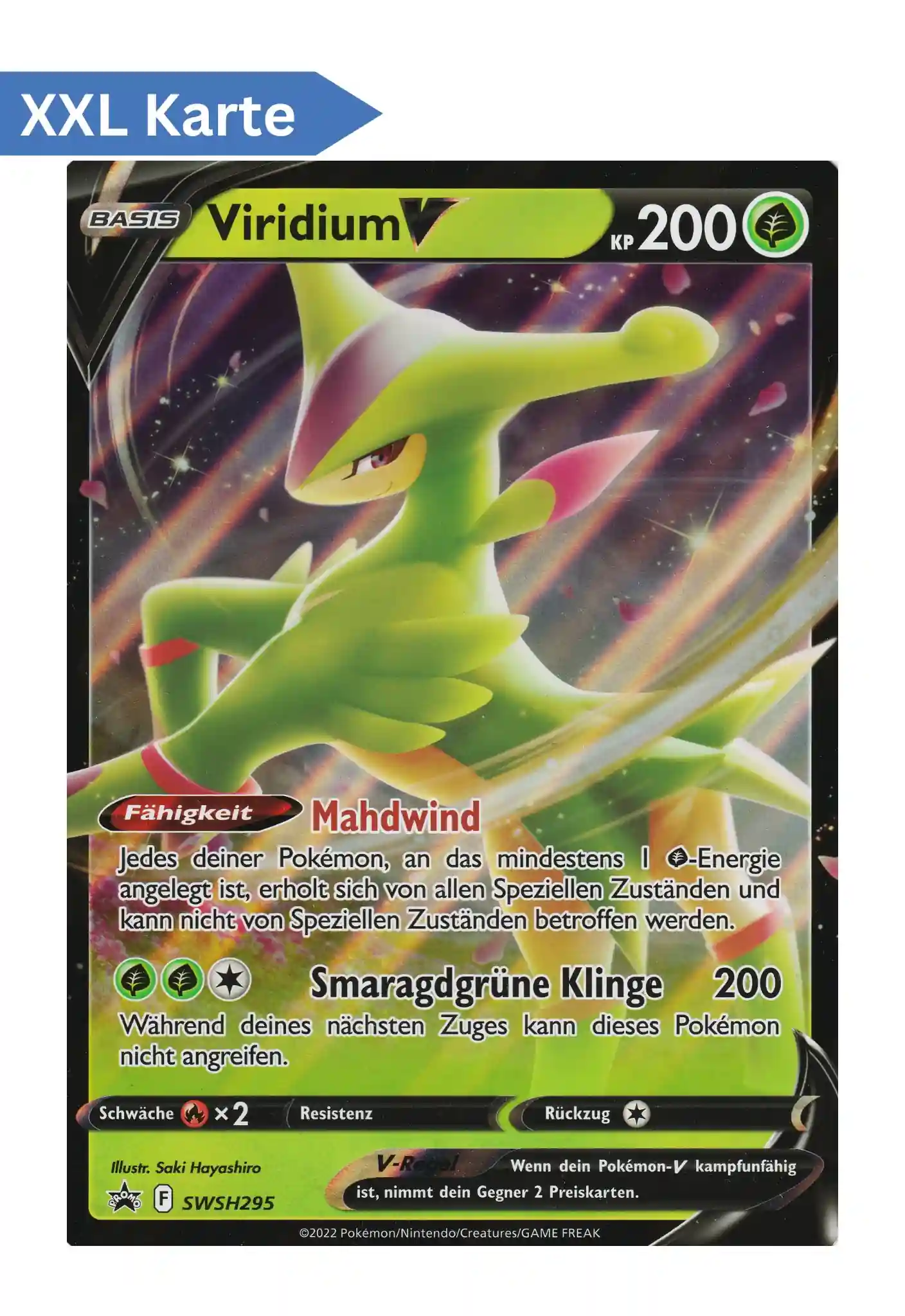 Viridium V (SWSH 295) – XXL Pokemon Promo Karte in Deutsch