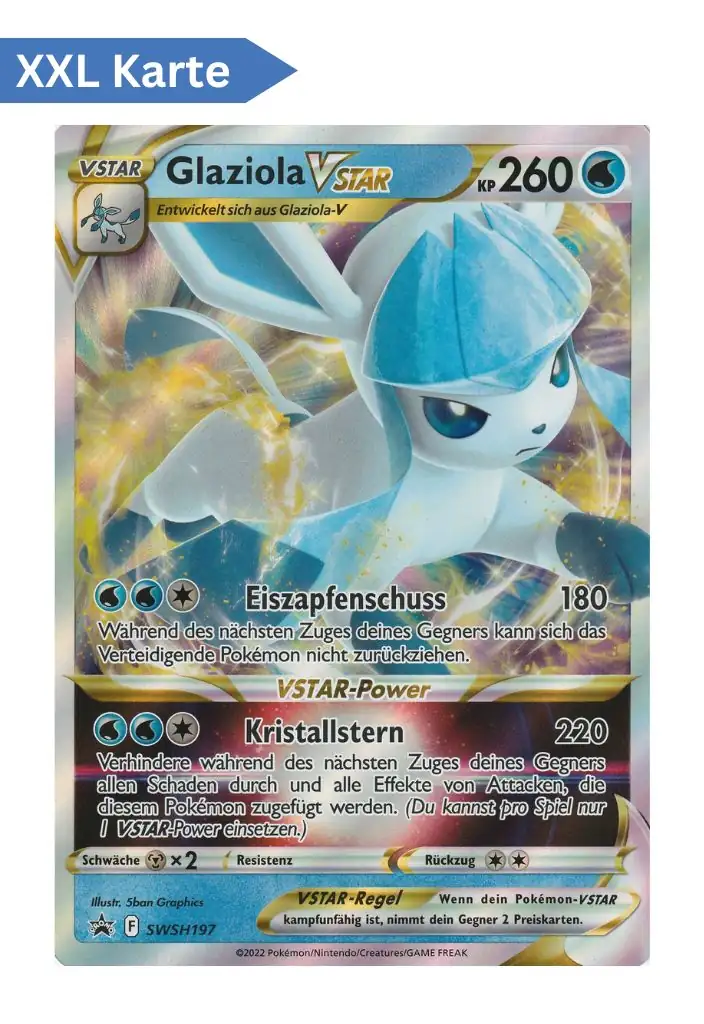 Glaziola VSTAR (SWSH 197 XXL) – XXL Pokémon Jumbo Karte in Deutsch