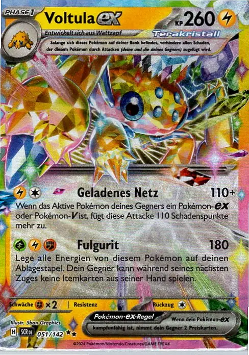 Voltula EX (SCR 051) – Pokémon Karte aus Stellarkrone in Deutsch