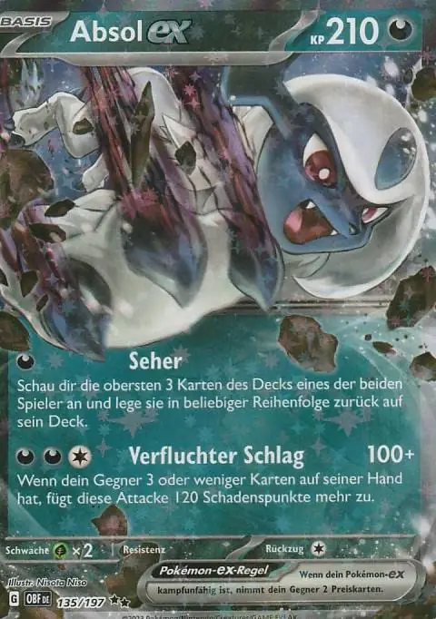 Pokemon karte aus dem Set Obsidianflammen