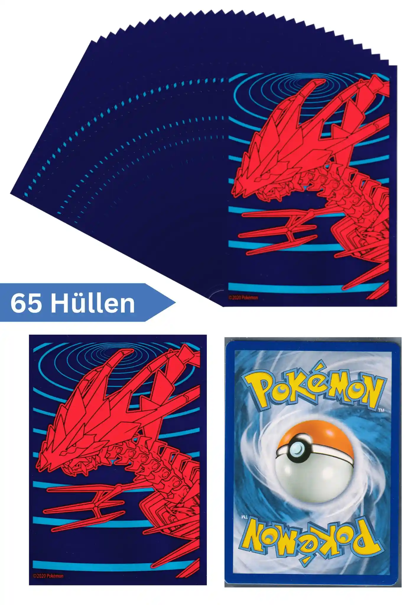Pokemon Karten Schutzhüllen 65 Stück (Top Trainer Box Flammende Finsternis)
