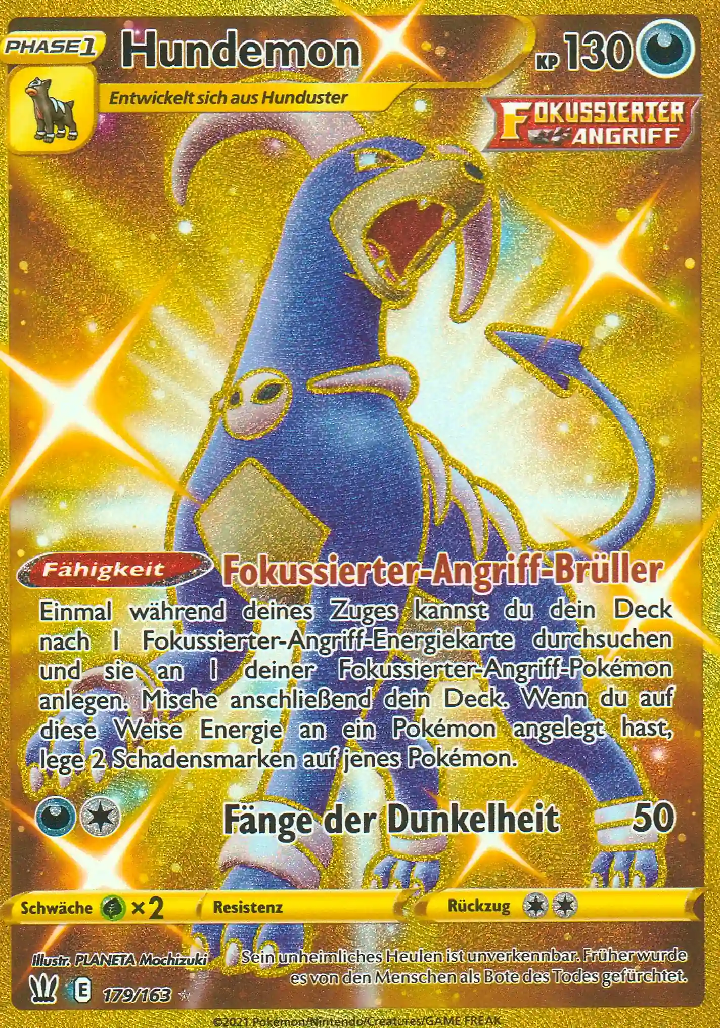 Hundemon (BST 179) – Shiny Gold Karte aus Kampfstile Deutsch