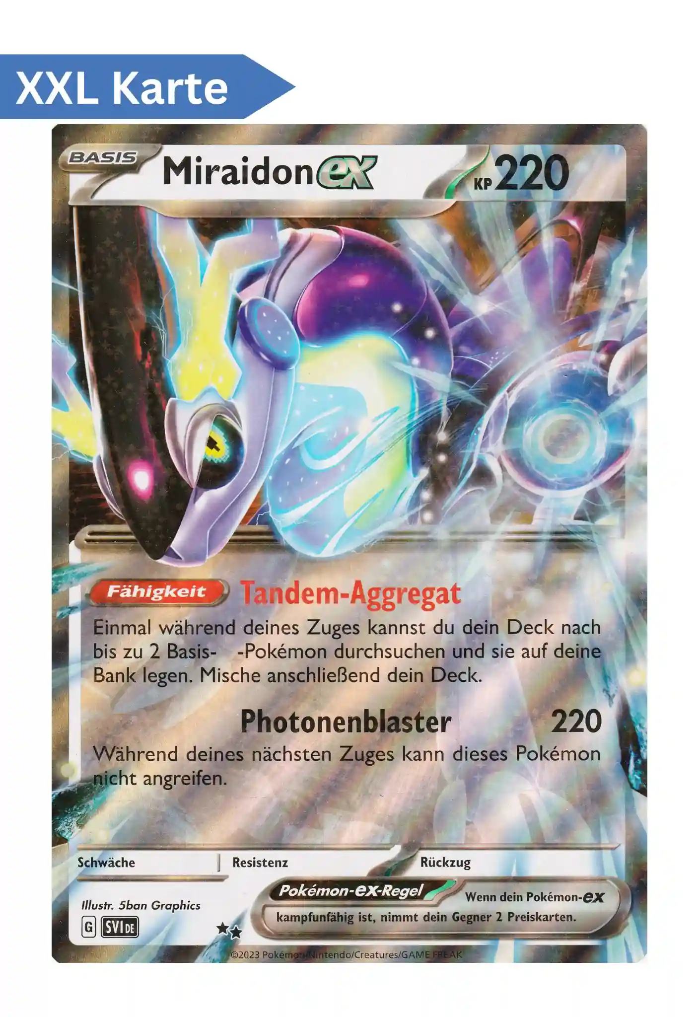 Miraidon EX (SVI) – XXL Pokemon Promo Karte in Deutsch