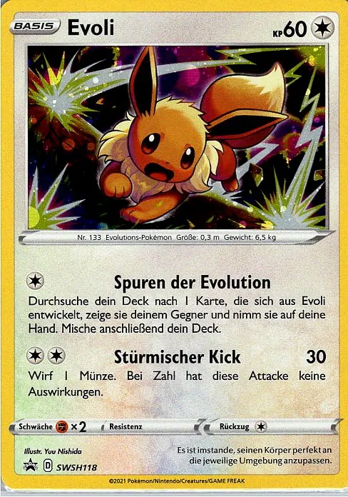 Evoli Promo Karte Schwert und Schild